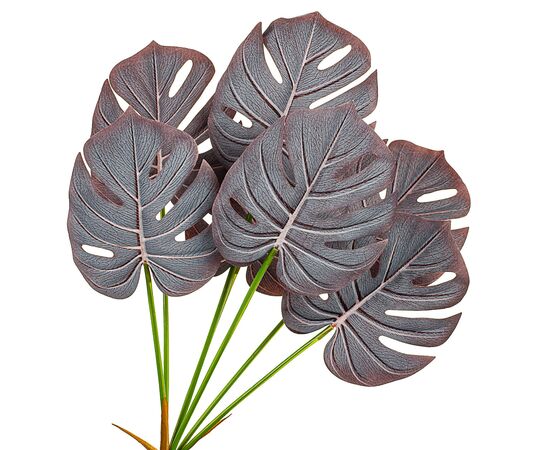 Ветвь монстеры темно-серая искусственная, изображение 2 ᐒ купить на  ❤ Like7km.com.ua