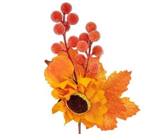 Искусственная ветвь "Солнечная осень", 23 см, изображение 2 ᐒ купить на  ❤ Like7km.com.ua