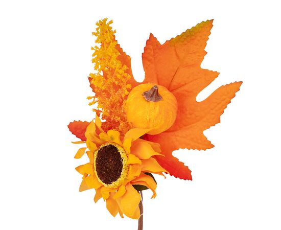 Искусственная ветвь "Подсолнуховый букет", 22 см, изображение 2 ᐒ купить на  ❤ Like7km.com.ua