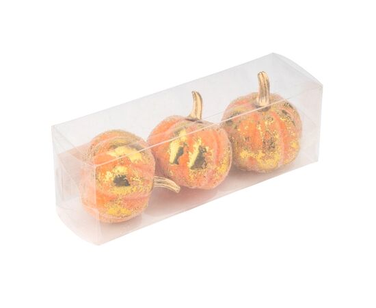 Набор декоративных тыковок "Осенний уют", 3 шт, 7 см, изображение 3 ᐒ купить на  ❤ Like7km.com.ua