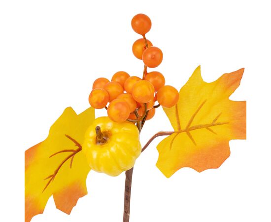 Искусственная ветвь "Тыквенное тепло ", 20 см, изображение 2 ᐒ купить на  ❤ Like7km.com.ua