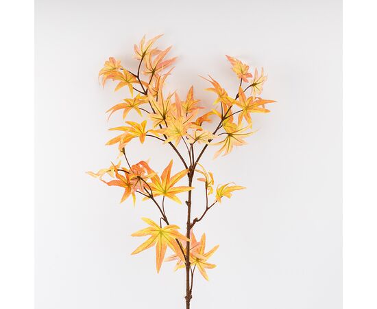 Искусственная ветка "Клен осенний", желтая, 85 см, изображение 3 ᐒ купить на  ❤ Like7km.com.ua