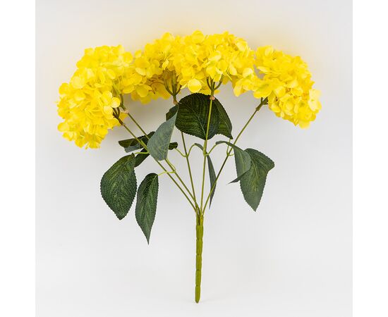 Букет гортензий, 5 бутонов, желтый, 44 см, изображение 2 ᐒ купить на  ❤ Like7km.com.ua