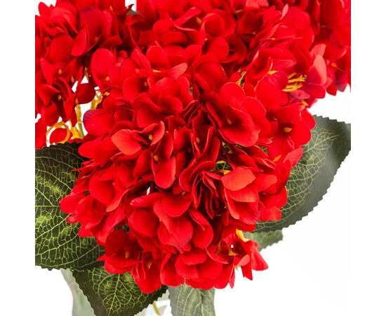 Букет гортензий, 5 бутонов, красный, 44 см, изображение 4 ᐒ купить на  ❤ Like7km.com.ua