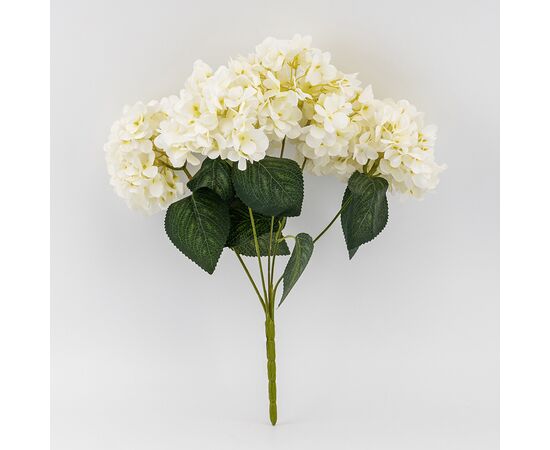 Букет гортензий, 5 бутонов, белый, 44 см, изображение 2 ᐒ купить на  ❤ Like7km.com.ua