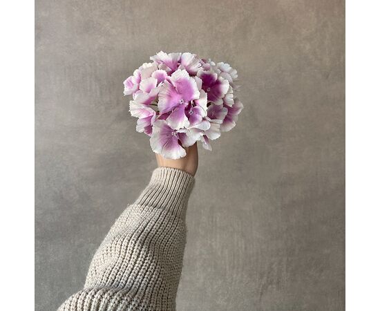 Головка гортензии, кремово-сиреневая, 16 см, изображение 4 ᐒ купить на  ❤ Like7km.com.ua