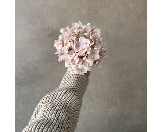 Головка гортензии мелкоцветная, светло-бежевая, 14 см, изображение 4 ᐒ купить на  ❤ Like7km.com.ua