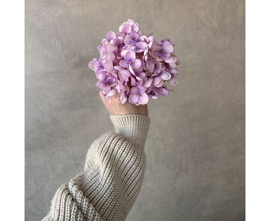 Головка гортензии мелкоцветная, сиреневая, 14 см, изображение 4 ᐒ купить на  ❤ Like7km.com.ua