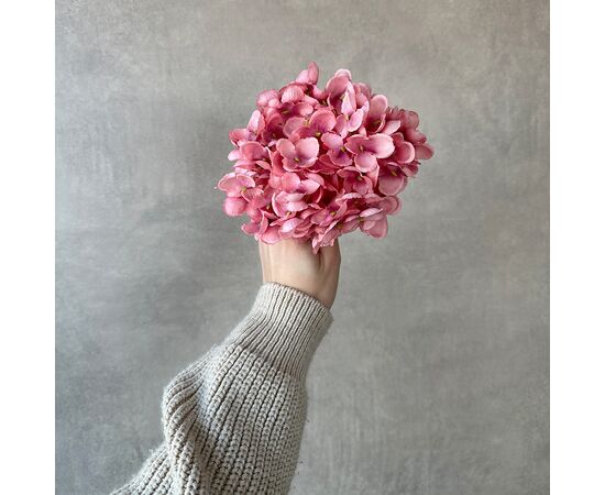 Головка гортензии мелкоцветная, розовая, 14 см, изображение 4 ᐒ купить на  ❤ Like7km.com.ua
