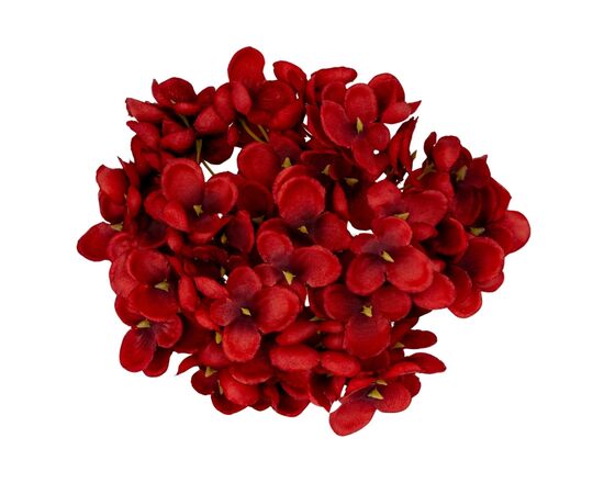 Головка гортензии мелкоцветная, красная, 14 см, изображение 2 ᐒ купить на  ❤ Like7km.com.ua