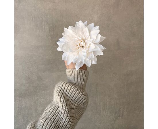 Головка георгина, кремовая, 15 см, изображение 4 ᐒ купить на  ❤ Like7km.com.ua