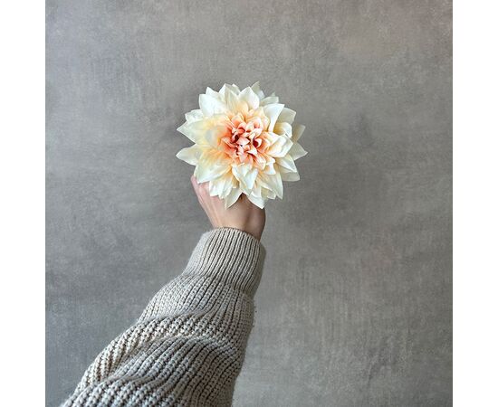 Головка георгина, бежевая, 15 см, изображение 4 ᐒ купить на  ❤ Like7km.com.ua