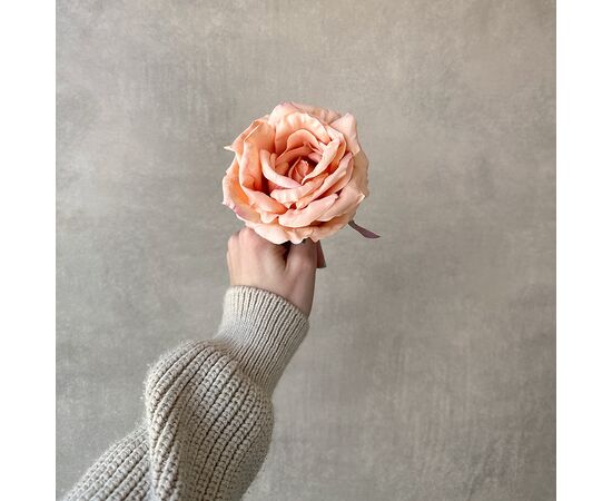 Головка розы, оранжевая, 11 см, изображение 4 ᐒ купить на  ❤ Like7km.com.ua