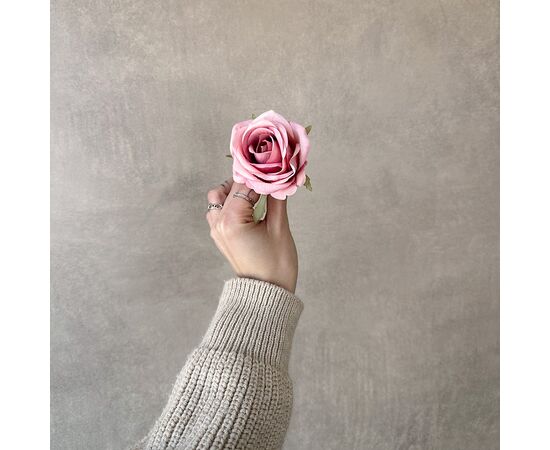 Головка розы, розовая, 6,5 см, изображение 4 ᐒ купить на  ❤ Like7km.com.ua