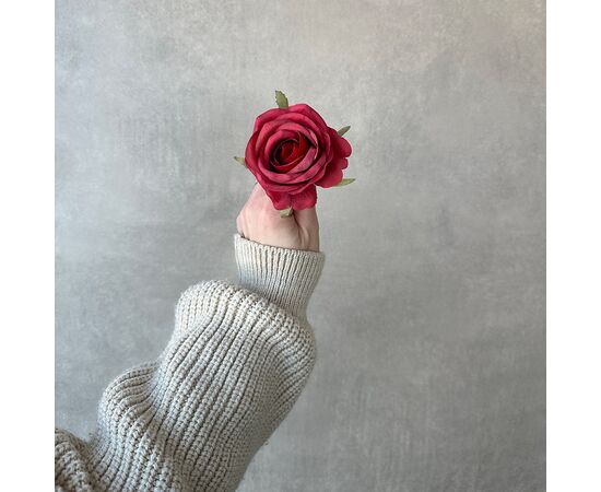 Головка розы, красная, 6,5 см, изображение 4 ᐒ купить на  ❤ Like7km.com.ua