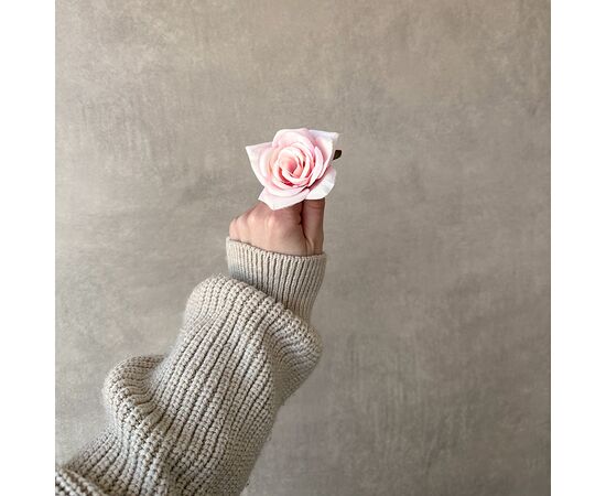 Головка розы, светло-розовая, 7,5 см, изображение 4 ᐒ купить на  ❤ Like7km.com.ua