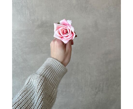 Головка розы, розовая, 7,5 см, изображение 4 ᐒ купить на  ❤ Like7km.com.ua