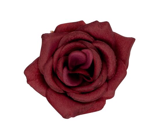 Головка розы, бордовая, 7,5 см, изображение 2 ᐒ купить на  ❤ Like7km.com.ua