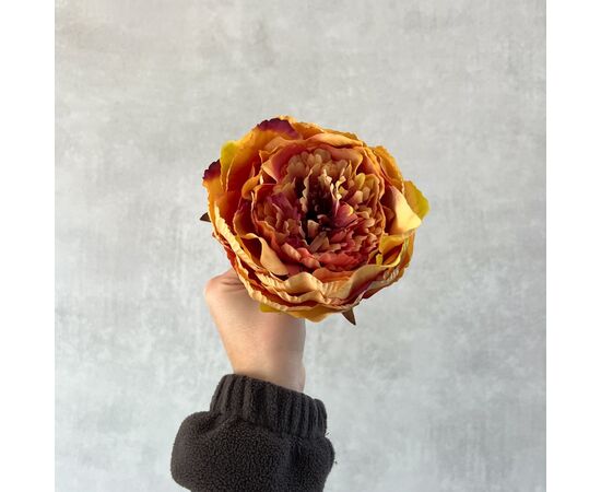 Головка пиона, оранжевая, 11 см, изображение 5 ᐒ купить на  ❤ Like7km.com.ua