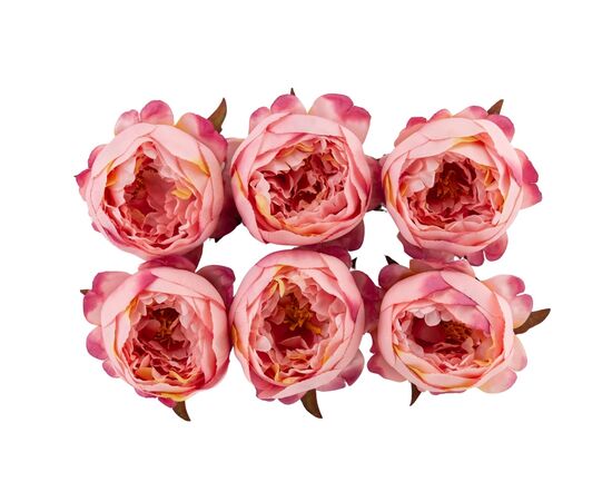 Головка пионообразной розы, розовая, 9 см, изображение 2 ᐒ купить на  ❤ Like7km.com.ua