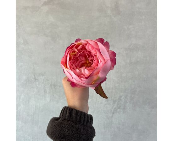 Головка пионообразной розы, розовая, 9 см, изображение 5 ᐒ купить на  ❤ Like7km.com.ua