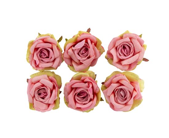 Головка розы, розово-зеленая, 10 см., изображение 2 ᐒ купить на  ❤ Like7km.com.ua
