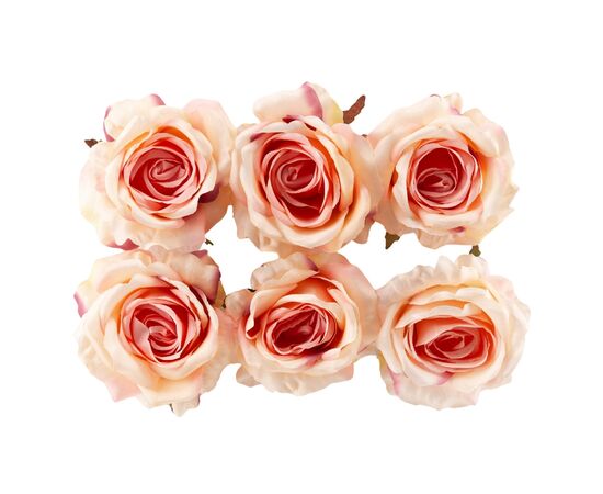 Головка розы, розовая, 9 см, изображение 2 ᐒ купить на  ❤ Like7km.com.ua