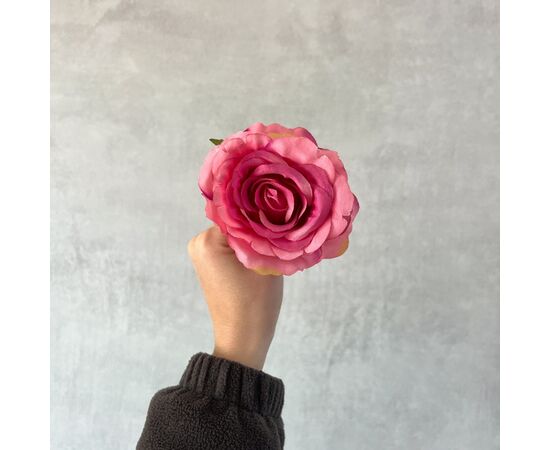 Головка розы, темно-розовая, 8 см, изображение 5 ᐒ купить на  ❤ Like7km.com.ua