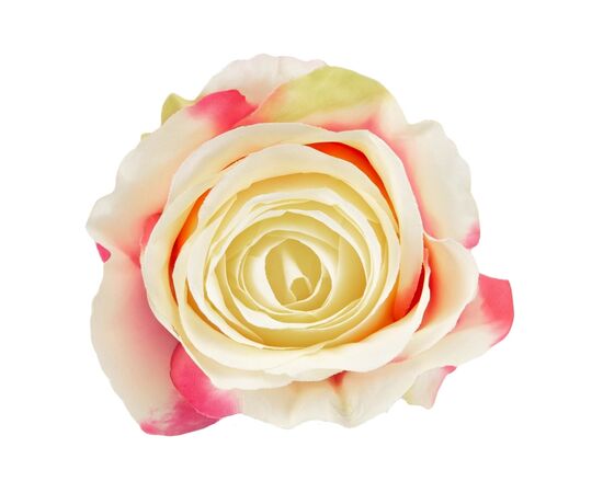 Головка розы, бело-розовая, 8 см, изображение 3 ᐒ купить на  ❤ Like7km.com.ua