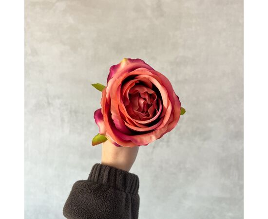 Головка розы, сиренево-розовая, 9 см, изображение 5 ᐒ купить на  ❤ Like7km.com.ua