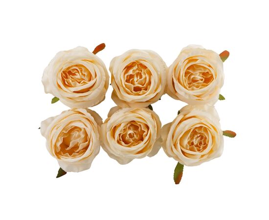Головка розы, кремовая, 9 см, изображение 2 ᐒ купить на  ❤ Like7km.com.ua