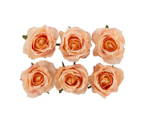 Головка розы, персиковая, 7 см, изображение 2 ᐒ купить на  ❤ Like7km.com.ua