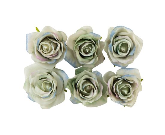 Головка розы, голубая, 8 см, изображение 2 ᐒ купить на  ❤ Like7km.com.ua