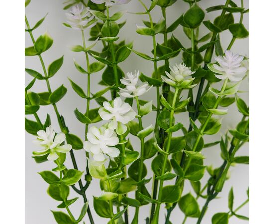 Искусственная зеленая ветвь с сиреневыми соцветиями, 35 см, изображение 3 ᐒ купить на  ❤ Like7km.com.ua