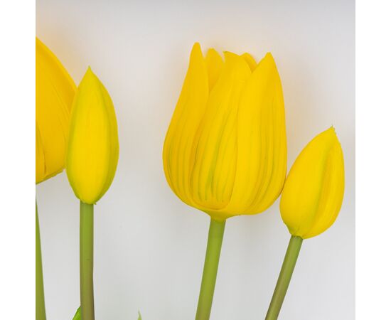 Букет латексных тюльпанов, 5 бутонов, желтый, 50 см, изображение 2 ᐒ купить на  ❤ Like7km.com.ua