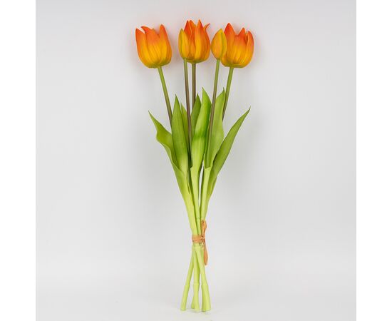 Букет латексных тюльпанов, 5 бутонов, оранжевый, 50 см, изображение 3 ᐒ купить на  ❤ Like7km.com.ua