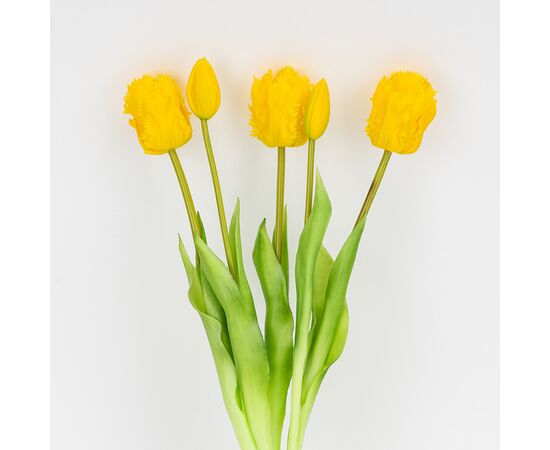 Букет латексных тюльпанов, 5 бутонов, желтый, 44 см, изображение 2 ᐒ купить на  ❤ Like7km.com.ua