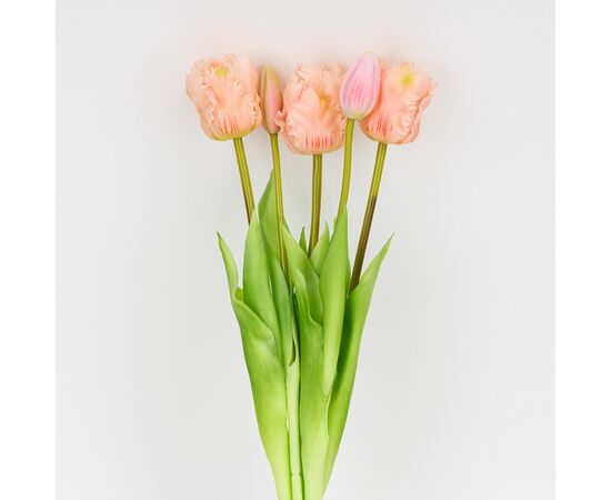 Букет латексных тюльпанов, 5 бутонов, нежно-розовый, 44 см, изображение 2 ᐒ купить на  ❤ Like7km.com.ua