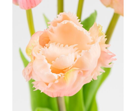 Букет латексных тюльпанов, 5 бутонов, нежно-розовый, 44 см, изображение 3 ᐒ купить на  ❤ Like7km.com.ua