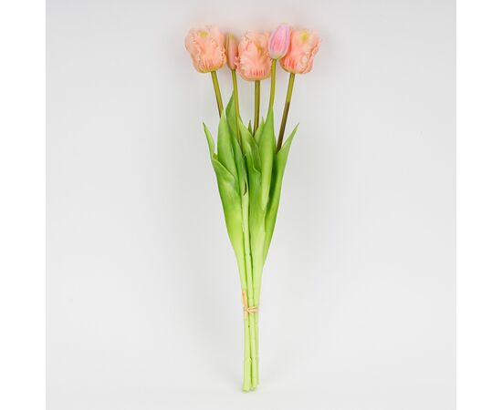 Букет латексных тюльпанов, 5 бутонов, нежно-розовый, 44 см, изображение 4 ᐒ купить на  ❤ Like7km.com.ua