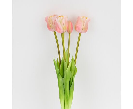 Букет латексных тюльпанов, 5 бутонов, нежно-розовый, 49 см, изображение 2 ᐒ купить на  ❤ Like7km.com.ua