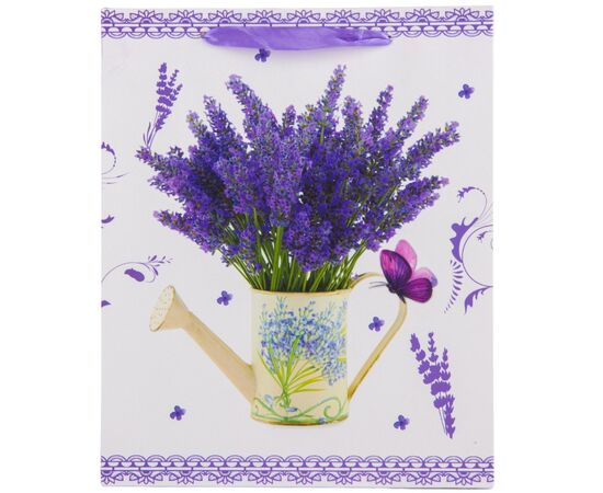 Подарочный пакет "Лавандовый натюрморт", 18*23 см, изображение 4 ᐒ купить на  ❤ Like7km.com.ua