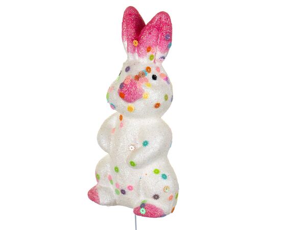 Декор на палочке "Кролик с розовыми ушками" (7 см.), изображение 2 ᐒ купить на  ❤ Like7km.com.ua