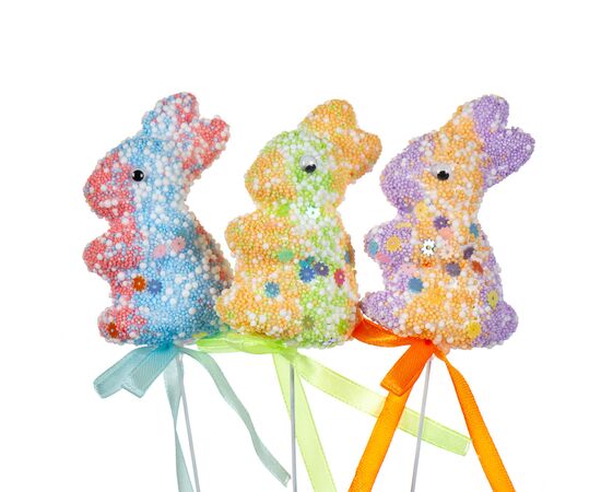 Декор на палочке "Конфетные кролики" (5 см.), изображение 2 ᐒ купить на  ❤ Like7km.com.ua
