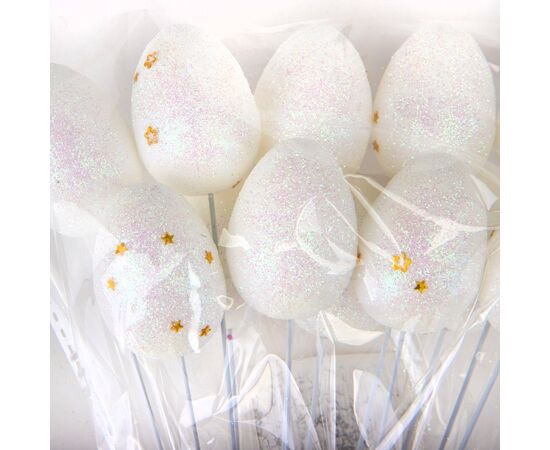 Пасхальные яйца на палочках "Золотые звезды", 9 шт, изображение 2 ᐒ купить на  ❤ Like7km.com.ua