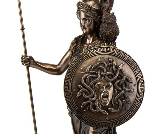Статуэтка "Афина с копьем и щитом" VERONESE, изображение 3 ᐒ купить на  ❤ Like7km.com.ua