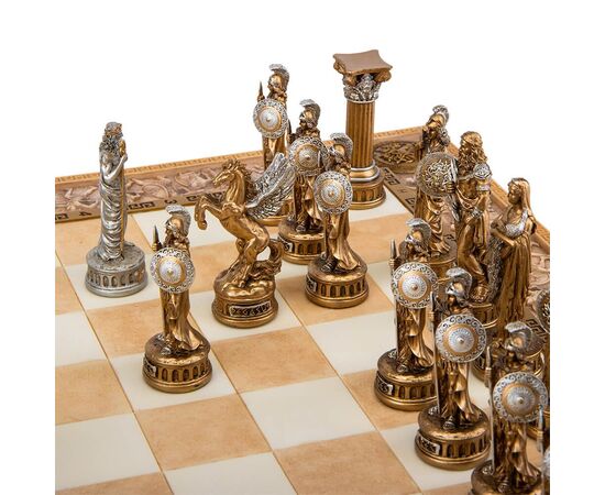 Набор шахмат "Греция", белая доска, 43,3 * 43,3 см  VERONESE, изображение 4 ᐒ купить на  ❤ Like7km.com.ua