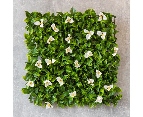 Искусственный фитомодуль "Белый цвет", 50*50 см, изображение 2 ᐒ купить на  ❤ Like7km.com.ua