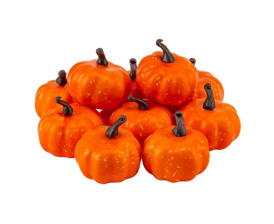 Декоративная тыква "Теплые краски", оранжевая, 6 см, изображение 2 ᐒ купить на  ❤ Like7km.com.ua