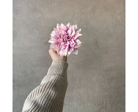 Головка георгина, кремово-лиловая, 15 см, изображение 4 ᐒ купить на  ❤ Like7km.com.ua